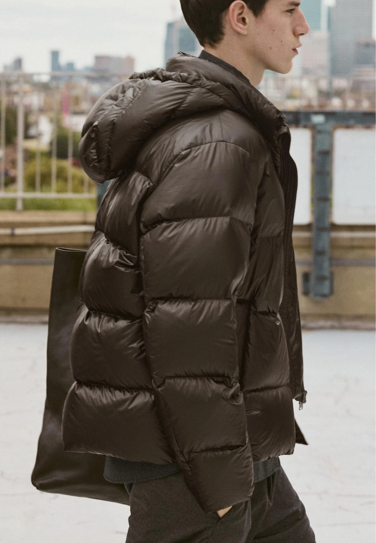 Massimo Dutti WATER-REPELLENT SATIN PUFFER - Down Coat - Dark Brown 8 Massimo Dutti WATER-REPELLENT SATIN PUFFER - Down Coat - Dark Brown - Image 8