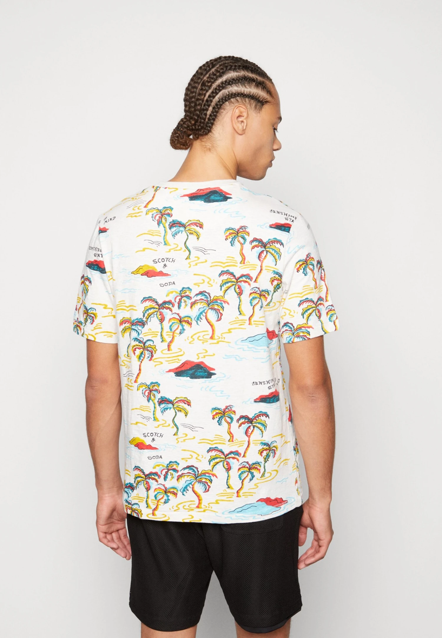 Scotch & Soda Palm Printed Crewneck - Print T-Shirt 3 Scotch & Soda Palm Printed Crewneck - Print T-Shirt - Image 3