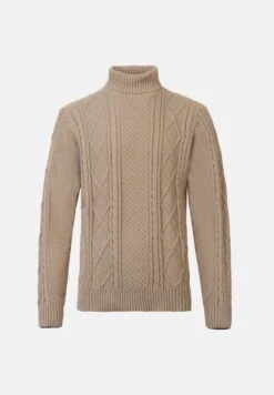 Pier One CABLE KNIT - Jumper - Coffee -Indicode Men Wear Shop 9dbe895ed80d4844aeafbc2732d247fa
