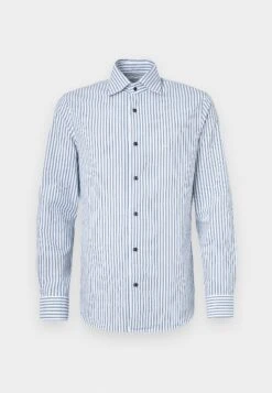 Michael Kors SEERSUCKER STRIPE ONE PIECE COLLAR - Shirt - Navy -Indicode Men Wear Shop 9f6221c15376432fa79a73255df8e48f