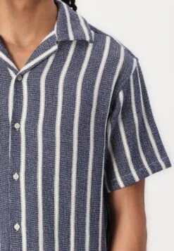 Jack & Jones JORCOBA STRIPE RESORT - Shirt - Ocean Cavern -Indicode Men Wear Shop a0f2a48b3e8942599533cd190d589a86