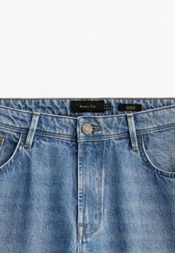 Massimo Dutti Tapered Fit Mid Bleach- Slim Fit Jeans - Blue -Indicode Men Wear Shop a24dbb6d2bdc413e9bf63d8f1d409b94