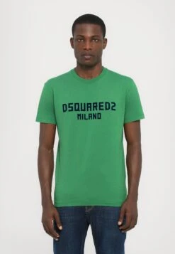 DSQUARED2 COOL FIT TEE - Print T-shirt - Green/dark Navy