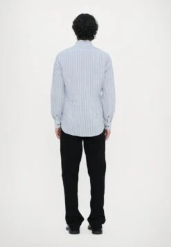 Michael Kors SEERSUCKER STRIPE ONE PIECE COLLAR - Shirt - Navy -Indicode Men Wear Shop a484588381f3444e978c7b2563b67aba