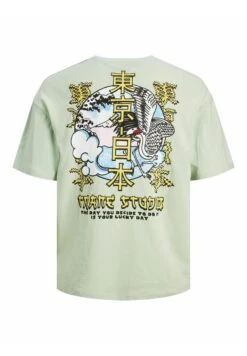 Jack & Jones Print T-Shirt - Celadon -Indicode Men Wear Shop a5c53cc4602546eba530465a80f61318