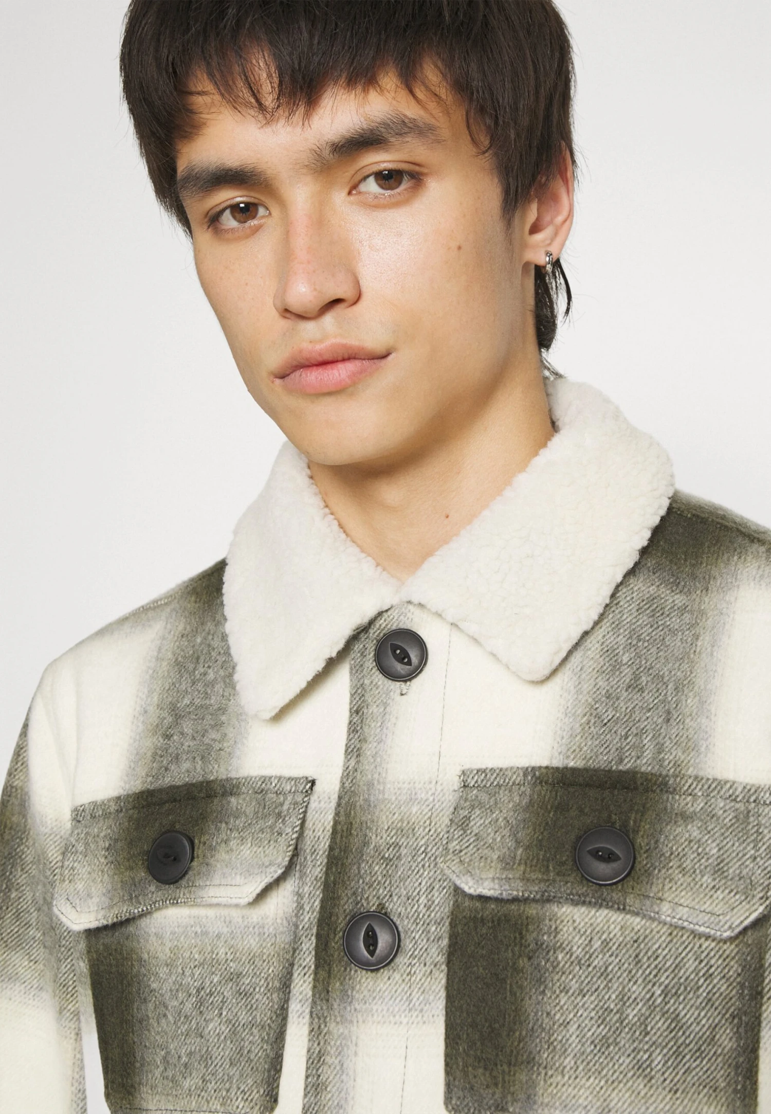 BRAVE SOUL Summer Jacket - Green/Beige 4 BRAVE SOUL Summer Jacket - Green/Beige - Image 4