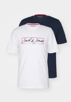 Jack & Jones ZURI 2 PK - Print T-shirt - Navy Blazer Pack W White 10 Jack & Jones ZURI 2 PK - Print T-shirt - Navy Blazer Pack W White -Indicode Men Wear Shop a7d7bcdc9da749e984ec4cf7c7944d9a