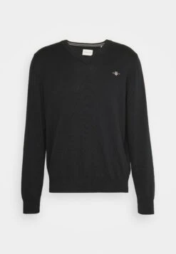 Gant Classic V Neck - Jumper - Black -Indicode Men Wear Shop aa1077c787a1473ca4be5d75ad5044e0