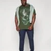 Jack & Jones JJSKULL ROCK TEE CREW NECK 4 PACK - Print T-shirt - Kombu Green/white/black/goblin Blue