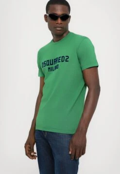DSQUARED2 COOL FIT TEE - Print T-shirt - Green/dark Navy -Indicode Men Wear Shop abaef496f26f44108fec06b60d8c75be