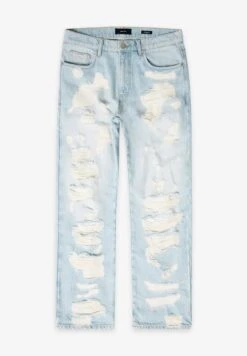 Full Destroyed - Relaxed Fit Jeans - Desert Blue -Indicode Men Wear Shop b080ba3ec5e649fba7c4ea0c3dc6d03e