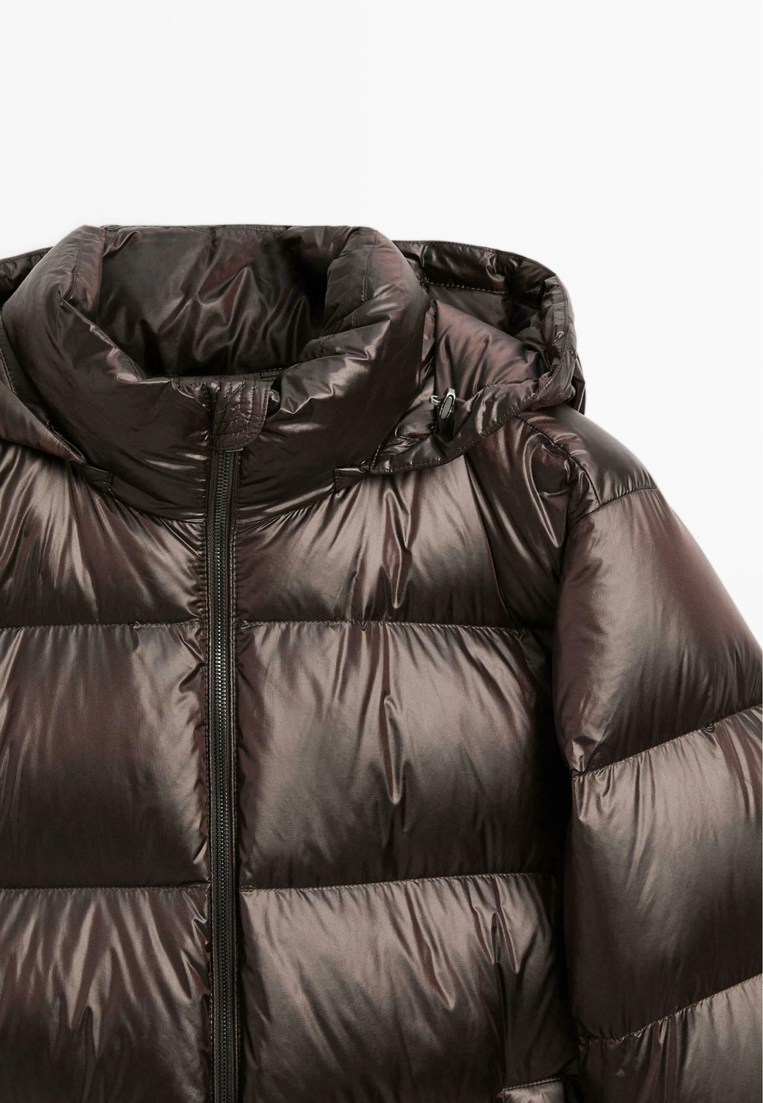 Massimo Dutti WATER-REPELLENT SATIN PUFFER - Down Coat - Dark Brown 12 Massimo Dutti WATER-REPELLENT SATIN PUFFER - Down Coat - Dark Brown - Image 12