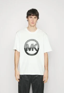 Michael Kors Checker Charm Tee - Print T-Shirt - White