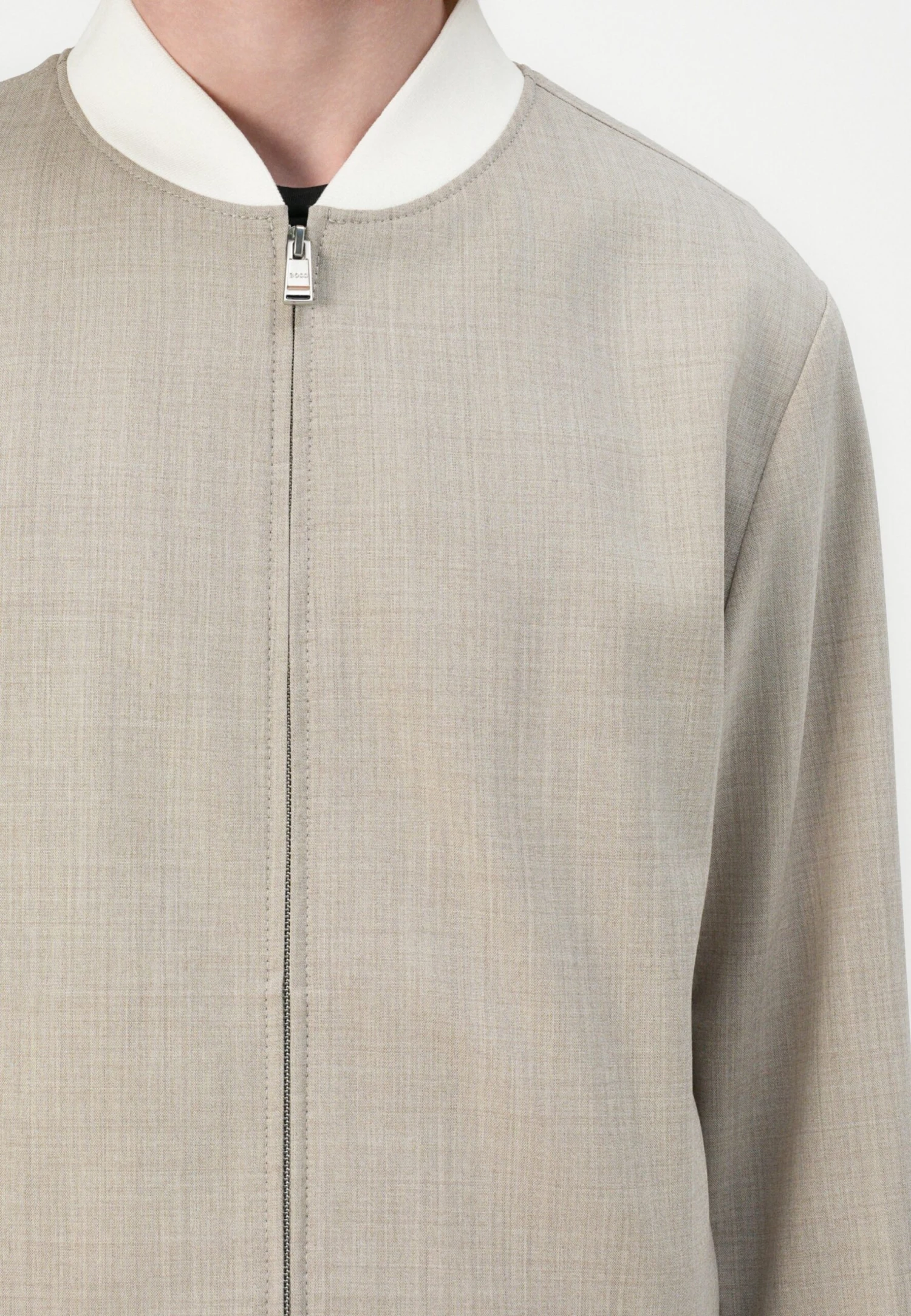 Boss HANRY - Bomber Jacket - Open White 6 Boss HANRY - Bomber Jacket - Open White - Image 6