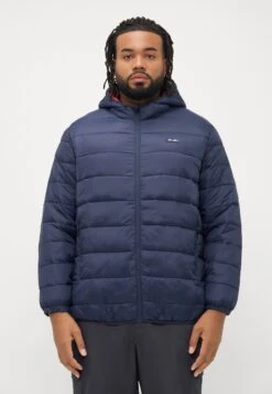 Jack & Jones JJVINCENT PUFFER HOOD - Light Jacket - Navy