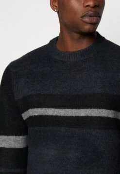 Only & Sons Onspatrick Stripe Crew- Jumper - Dark Navy -Indicode Men Wear Shop ba2e69d57b1346d08210ec231a983950
