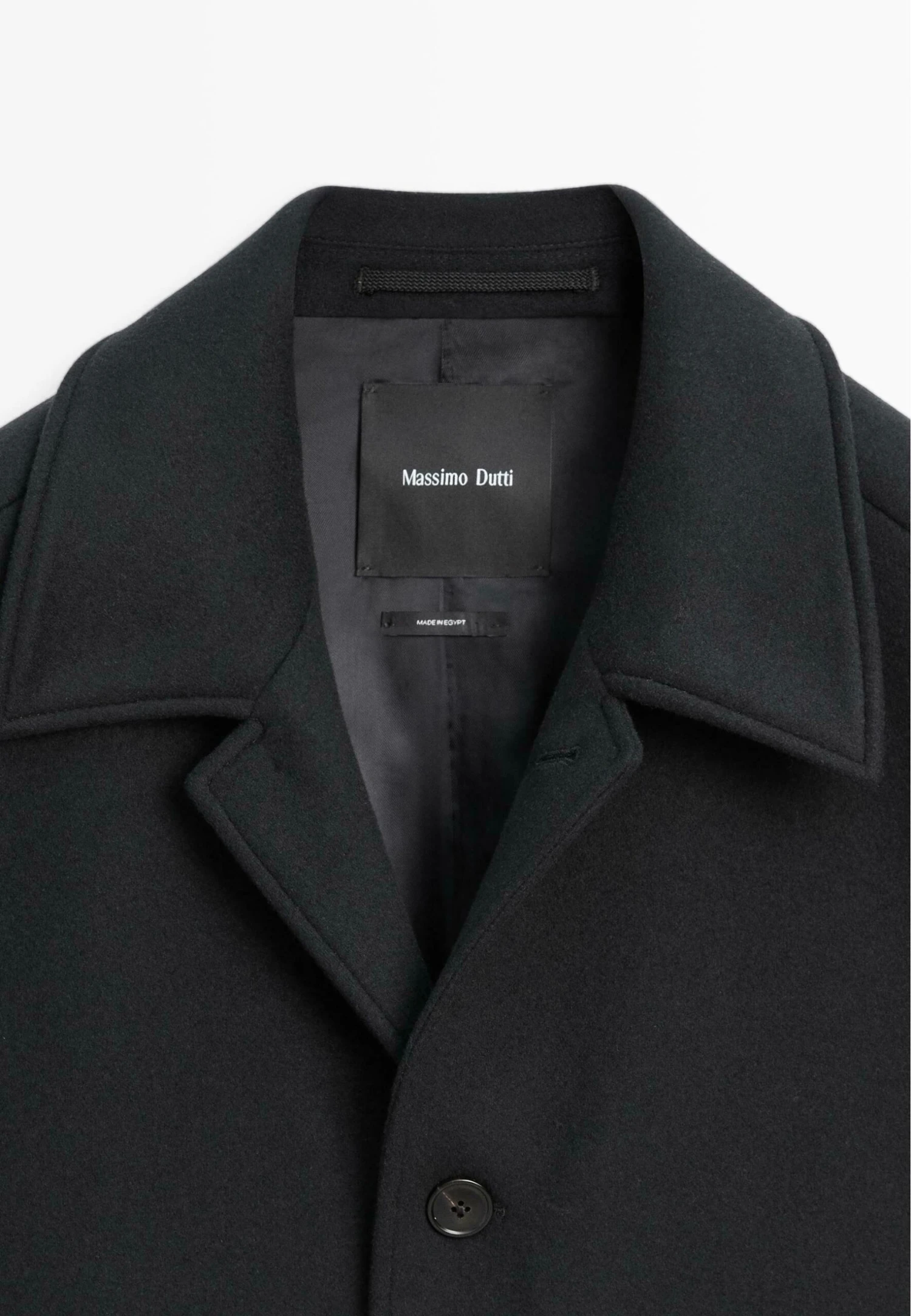 Massimo Dutti LONG BUTTONED SHIRT COLLAR - Classic Coat - Dark Blue 6 Massimo Dutti LONG BUTTONED SHIRT COLLAR - Classic Coat - Dark Blue - Image 6