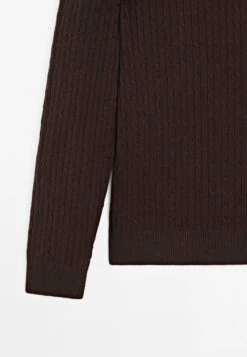 Massimo Dutti CABLE-KNIT CREW NECK - Jumper - Bordeaux -Indicode Men Wear Shop bc817e4edc394acb968b6e983d9db5d8