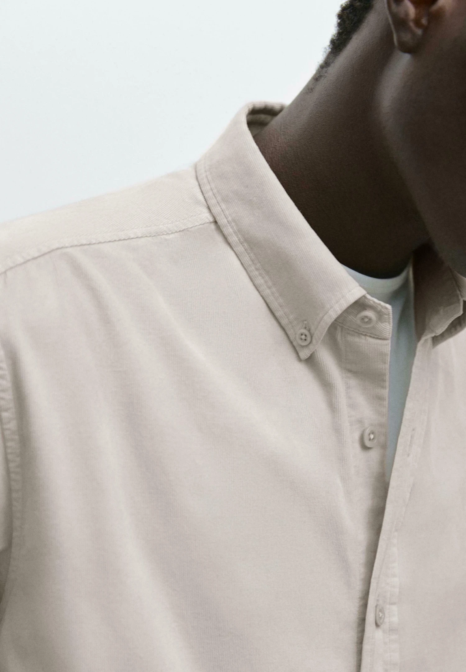 Massimo Dutti REGULAR FIT NEEDLECORD - Shirt - Sand 4 Massimo Dutti REGULAR FIT NEEDLECORD - Shirt - Sand - Image 4
