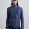 J.Lindeberg ALEXIS FULL ZIP CARDIGAN - Cardigan - Vintage Indigo