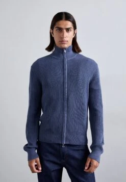 J.Lindeberg ALEXIS FULL ZIP CARDIGAN - Cardigan - Vintage Indigo