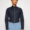 Lindbergh Oxford Superflex Shirt- Shirt - Navy