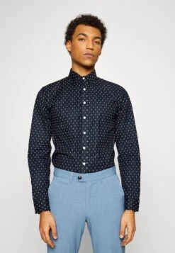 Lindbergh Oxford Superflex Shirt- Shirt - Navy