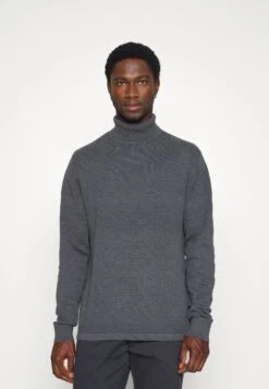 Selected Homme Slhmaine Roll Neck - Jumper - Dark Grey Melange