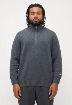 Jack & Jones JORNORREBRO HALF ZIP - Jumper - Dark Grey Melange