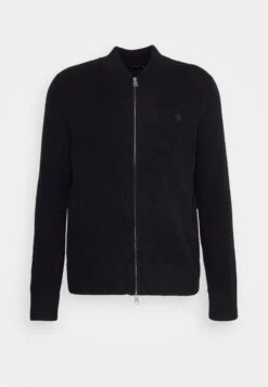 J.Lindeberg Yousin Logo Zip - Cardigan - Black -Indicode Men Wear Shop c866fa5eab224a97a2f46ce52cfc9862
