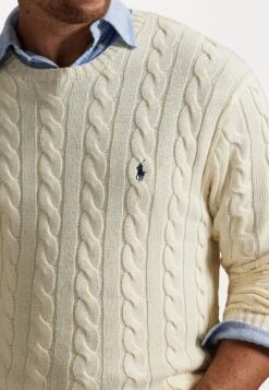 CABLE KNIT COTTON JUMPER - Jumper - Andover Cream -Indicode Men Wear Shop c920da0cdc80426c988aebfc236dc114