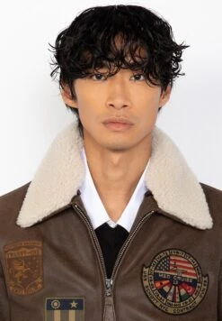 Schott AVIATOR - Bomber Jacket - Brown -Indicode Men Wear Shop c9903f3a5ee64fcc89579423a728b933