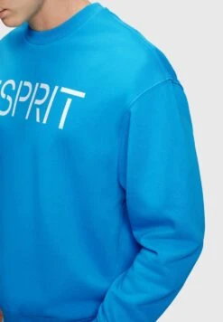 ESPRIT Logo - Sweatshirt - Turquoise -Indicode Men Wear Shop c99e510741994872b9153d39cf95c9d6