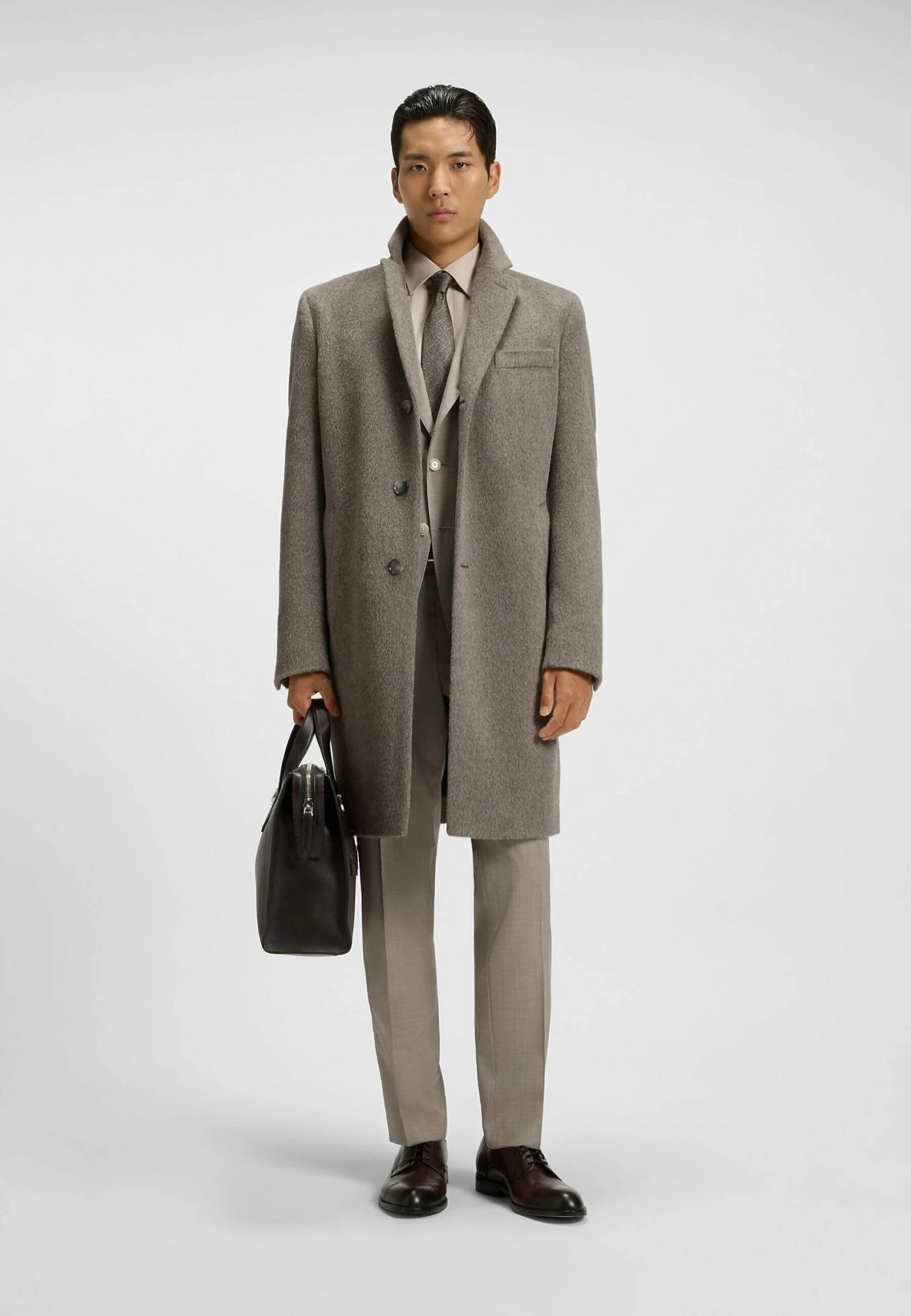 Boss Classic Coat - Khaki Two 2 Boss Classic Coat - Khaki Two - Image 2