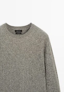 Massimo Dutti CREW NECK MOULINÉ - Jumper - Beige -Indicode Men Wear Shop d098432b738e49bca6db082aeccb6c82