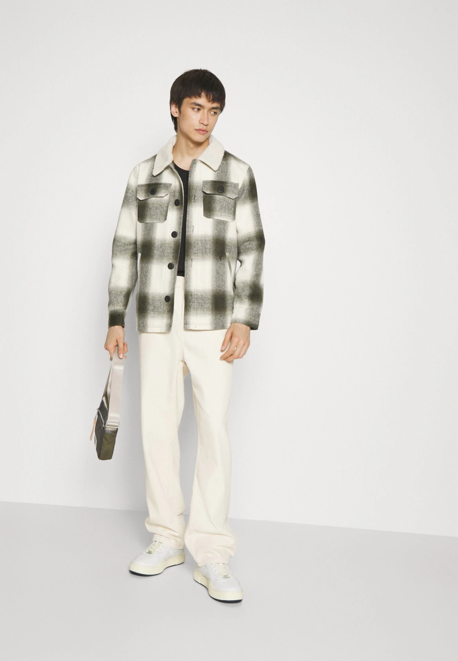 BRAVE SOUL Summer Jacket - Green/Beige 2 BRAVE SOUL Summer Jacket - Green/Beige - Image 2