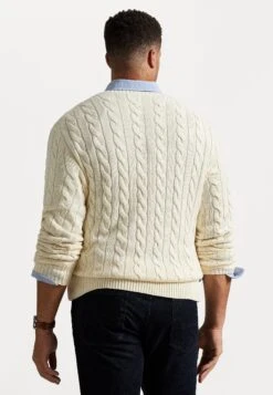 CABLE KNIT COTTON JUMPER - Jumper - Andover Cream -Indicode Men Wear Shop d84406127c24436a8bd2e2f435240775