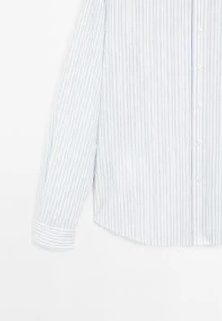 Massimo Dutti REGULAR FIT STRIPED GARMENT - Shirt - White -Indicode Men Wear Shop da3c0de7f8c2401b96df46d2b4528e64