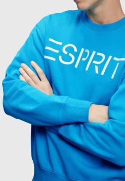 ESPRIT Logo - Sweatshirt - Turquoise -Indicode Men Wear Shop da9cb69925d5462a868cb947ab792b5d