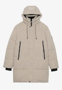 Pier One Winter Coat - Stone -Indicode Men Wear Shop db11f7b6a73a474fb8bdcda3ab7c34e3