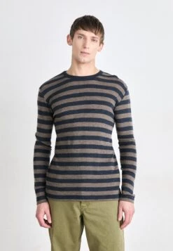 Mads Nørgaard TOBIAS - Jumper - Brown/navy