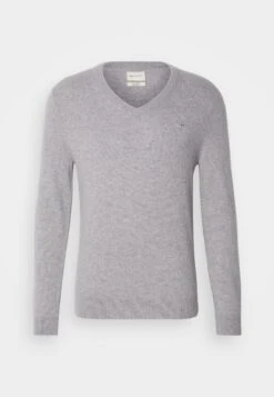 Gant V NECK - Jumper - Dark Charcoal Melange -Indicode Men Wear Shop dba0445771d7466d9e3233c16ff21fc6
