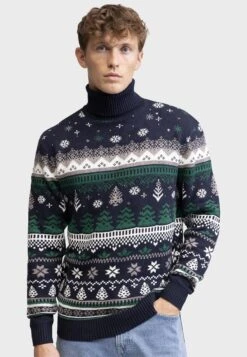 Redefined Rebel SANTA ROLLNECK REGULAR FIT - Jumper - Navy