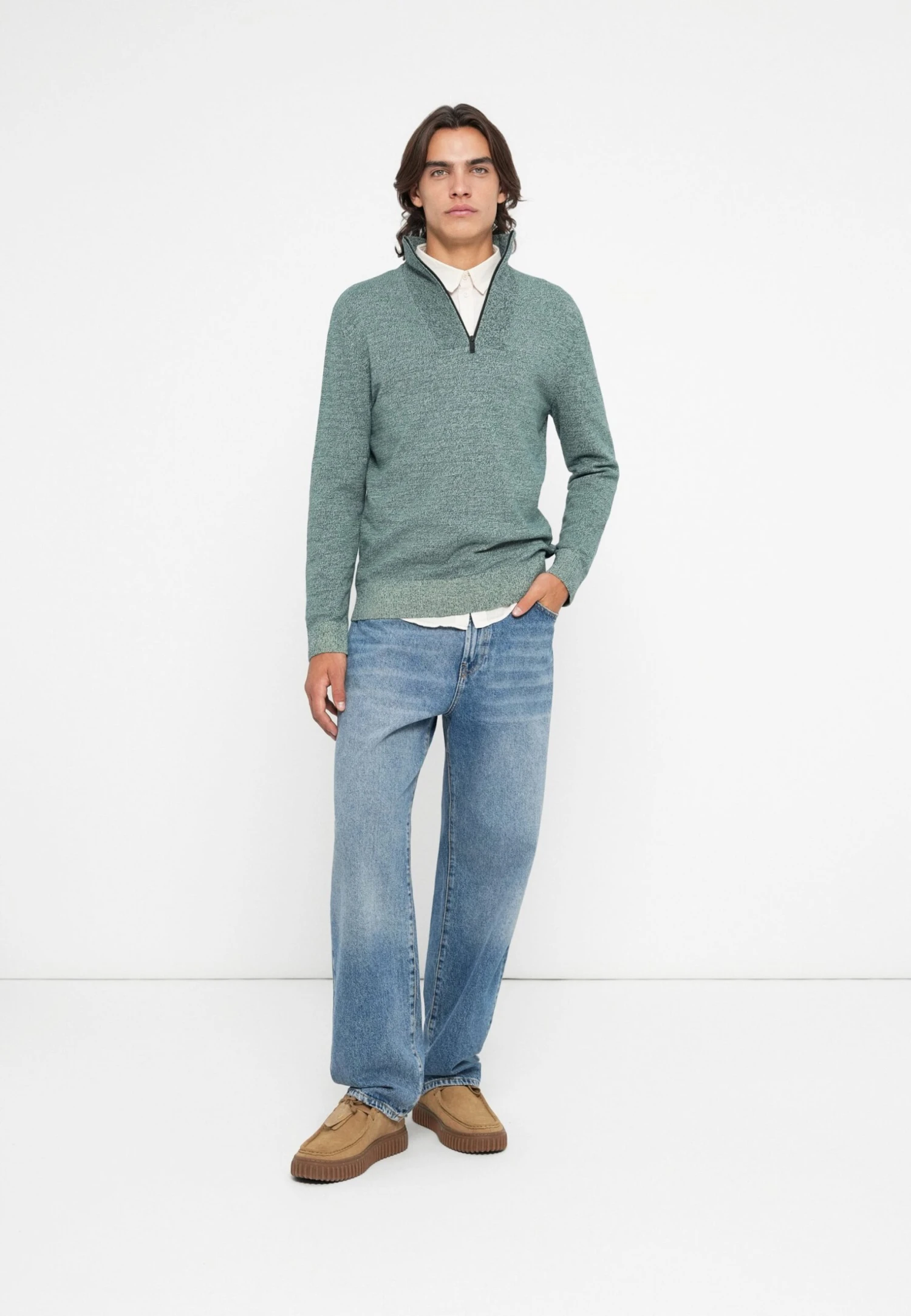 TOM TAILOR Denim BASIC TROYER - Jumper - Green 2 TOM TAILOR Denim BASIC TROYER - Jumper - Green - Image 2