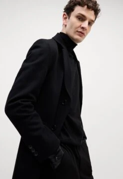 Boss HYDE - Classic Coat - Black -Indicode Men Wear Shop e07ec229cc4943499f81d50252089a59