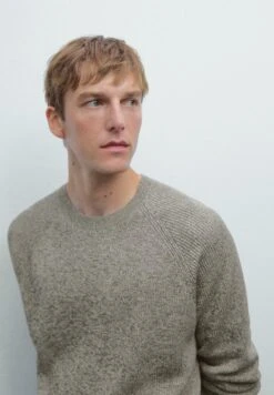 Massimo Dutti CREW NECK MOULINÉ - Jumper - Beige -Indicode Men Wear Shop e2015cc004344662a43ccfd5a3466c74