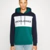 Jack & Jones Jjelogo Blocking Hood - Hoodie - Storm