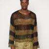 Jaded London Nirvana Striped Loose Jumper - Jumper - Green/Black