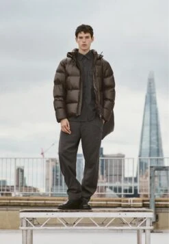 Massimo Dutti WATER-REPELLENT SATIN PUFFER - Down Coat - Dark Brown 21 Massimo Dutti WATER-REPELLENT SATIN PUFFER - Down Coat - Dark Brown -Indicode Men Wear Shop e32a7f4d043844a08e28650b2e115c40