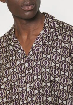 Les Deux Ornament Tencel Shirt - Shirt - Ivory/Dark Sand -Indicode Men Wear Shop e928e60b5e5a4c4c977626af15d6e3d6